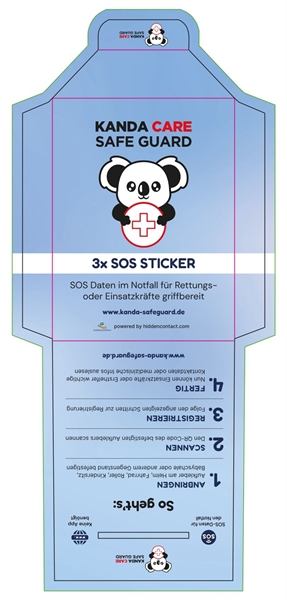 Kanda SafeGuard, Notfall-QR-Sticker-Set (3 Stck)